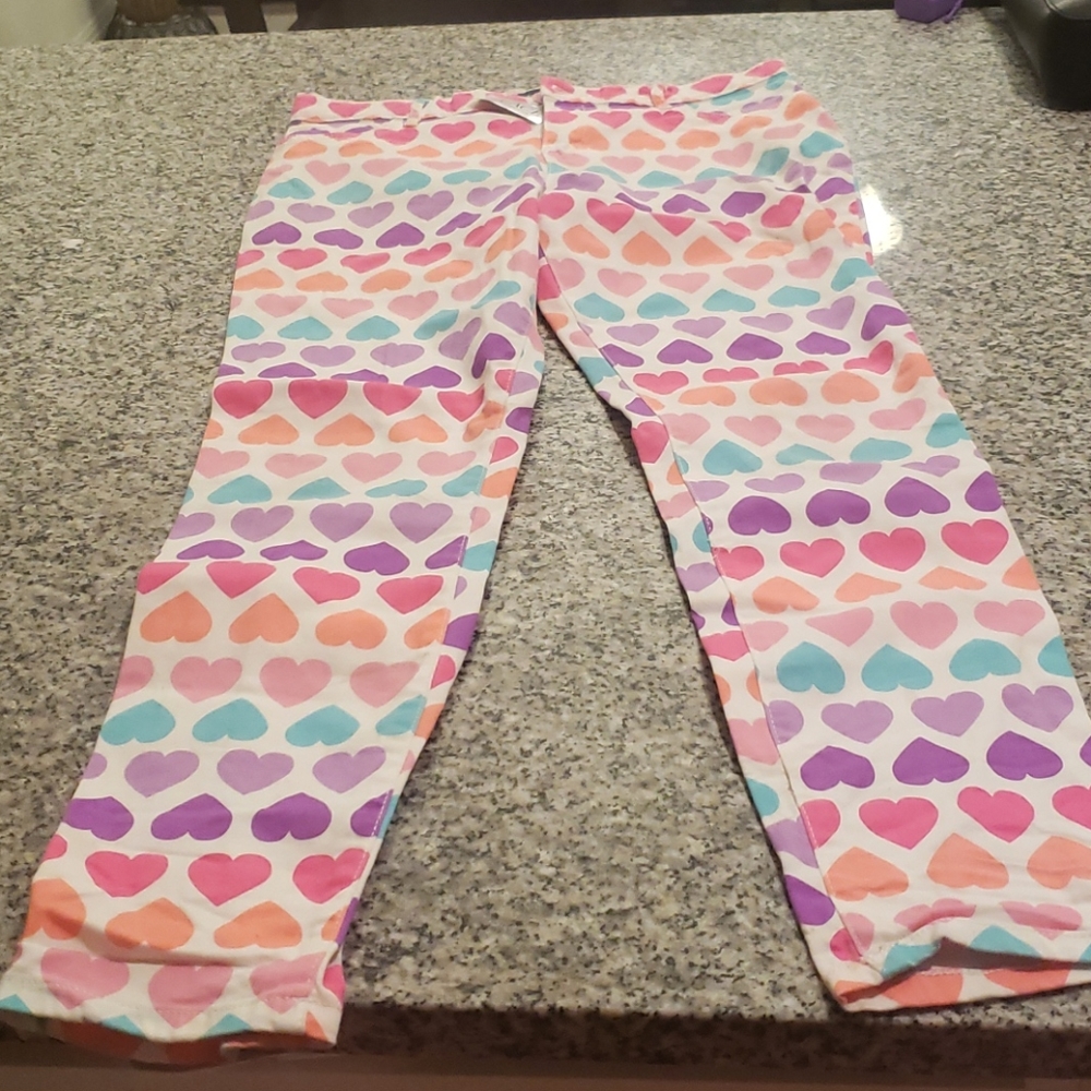 Multicolored heart pants